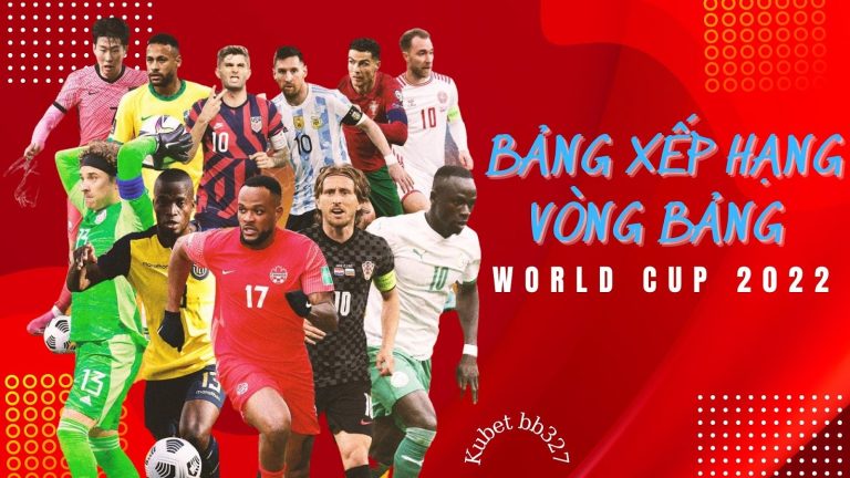 Bảng xếp hạng Vòng bảng World Cup 2022 mới nhất – Giải mã kèo nhà cái 