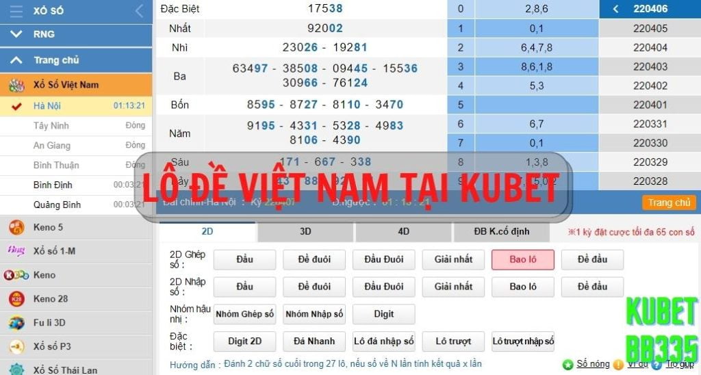 đánh lô online uy tín